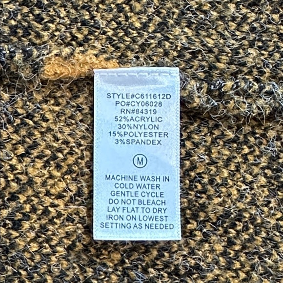 Cyrus Plaid Hooded Sweater Coat In Golden Spice in burnt orange and black - Picture 6 of 9